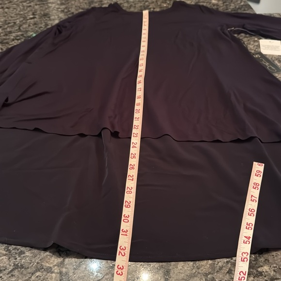 DG2 Diane Gilman black high low blouse NWT L - Picture 11 of 11